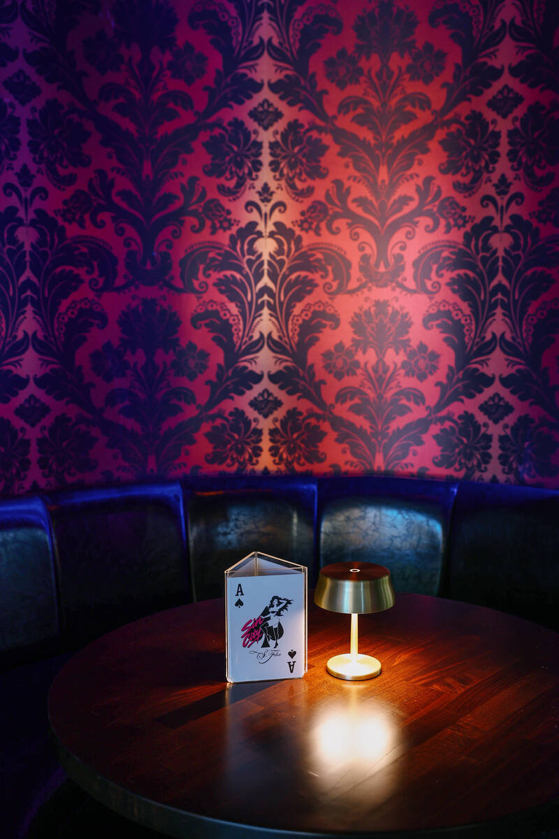 A booth at St. Felix Sin City on Thursday, Dec. 11, 2025 in Las Vegas. (Liv Paggiarino/Las Vega ...