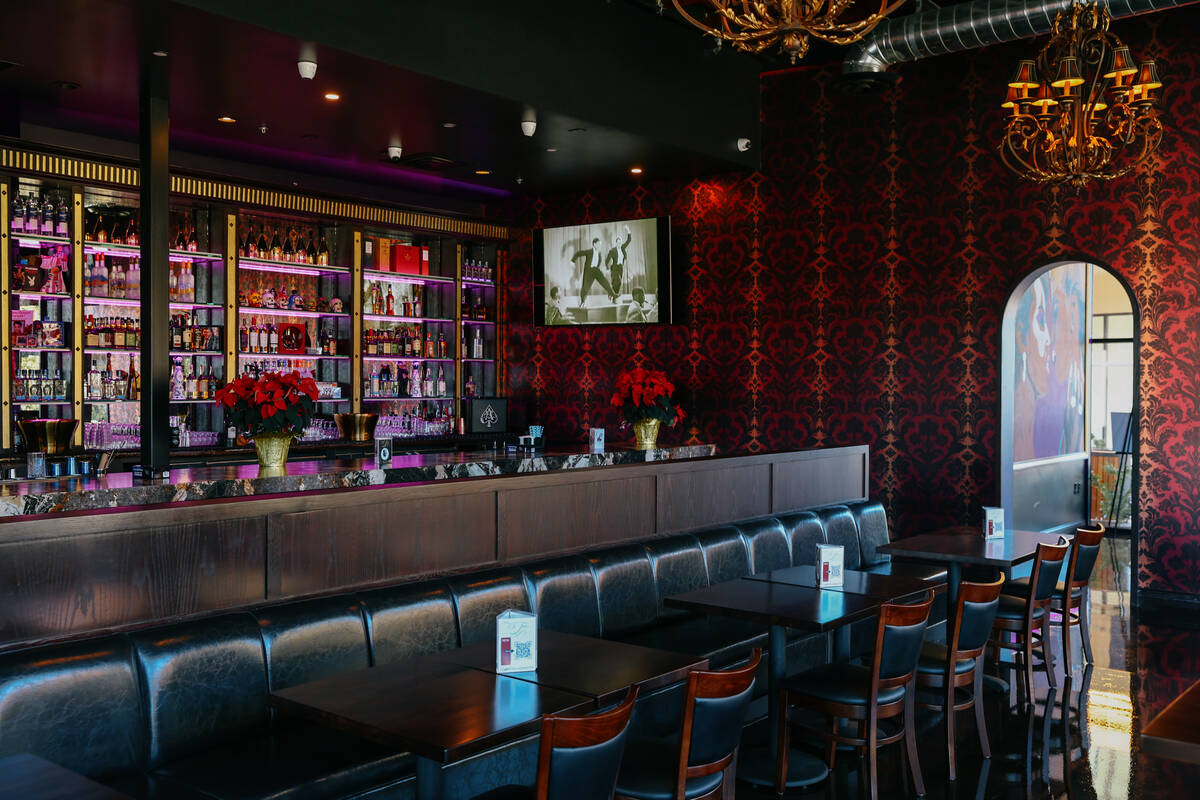 The main dining area and bar at St. Felix Sin City on Thursday, Dec. 11, 2025 in Las Vegas. (Li ...