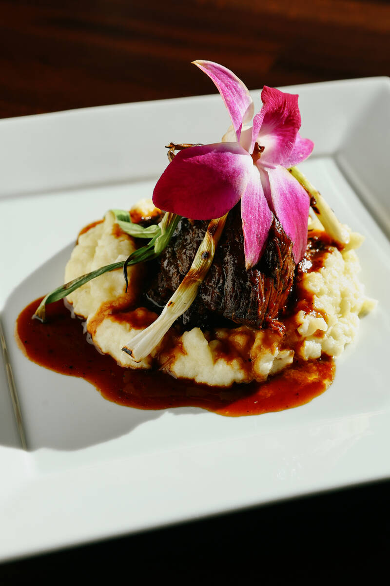 The braised beef short ribs at St. Felix Sin City on Thursday, Dec. 11, 2025 in Las Vegas. (Liv ...