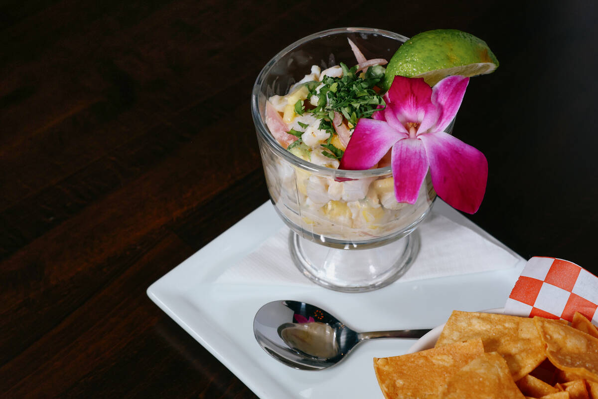 The Magic City ceviche at St. Felix Sin City on Thursday, Dec. 11, 2025 in Las Vegas. (Liv Pagg ...