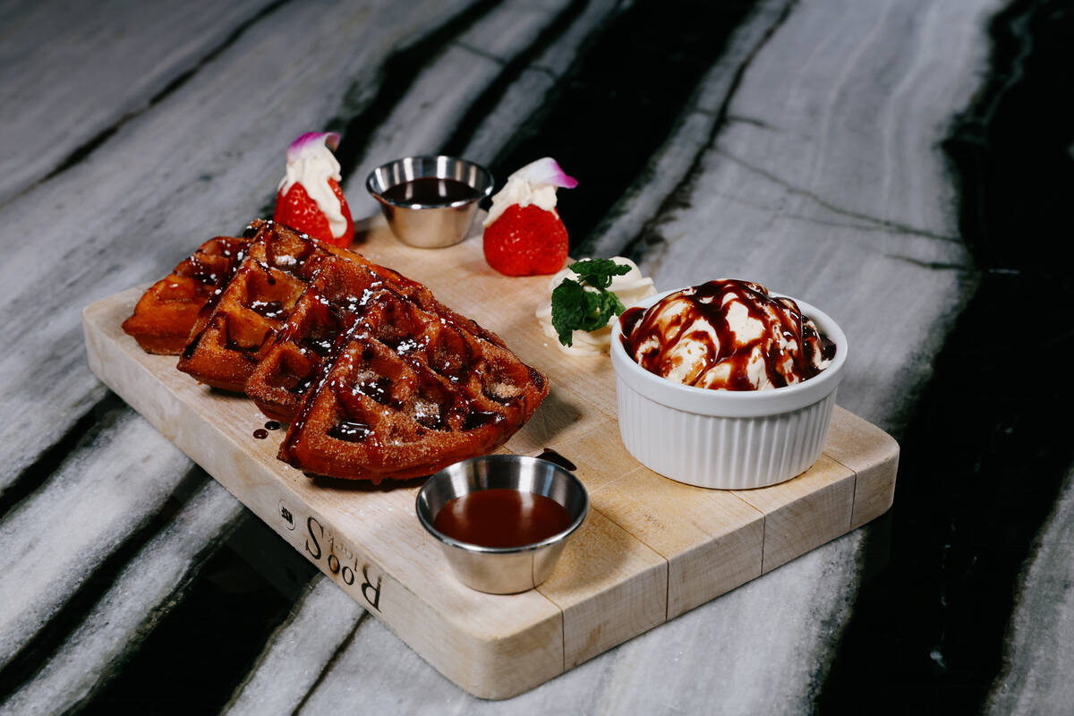 The LA churro waffles at St. Felix Sin City on Thursday, Dec. 11, 2025 in Las Vegas. (Liv Paggi ...