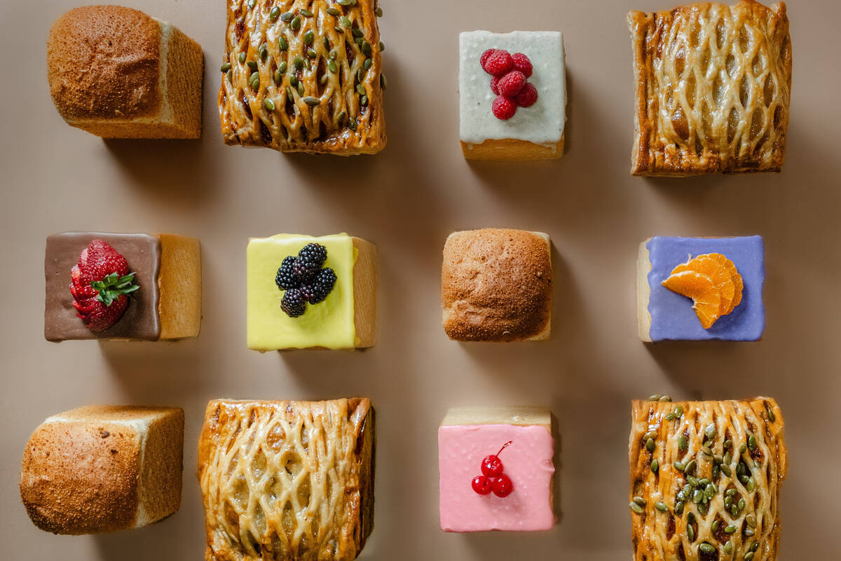 A selection of baked goods from Milk Bread, a bakery opening in December 2025 in Chinatown Las ...