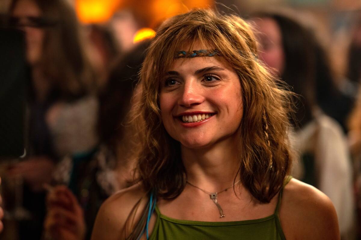 Mala Emde is shown as Vera Brandes in the German music-drama “Köln 75,” the story of Brand ...