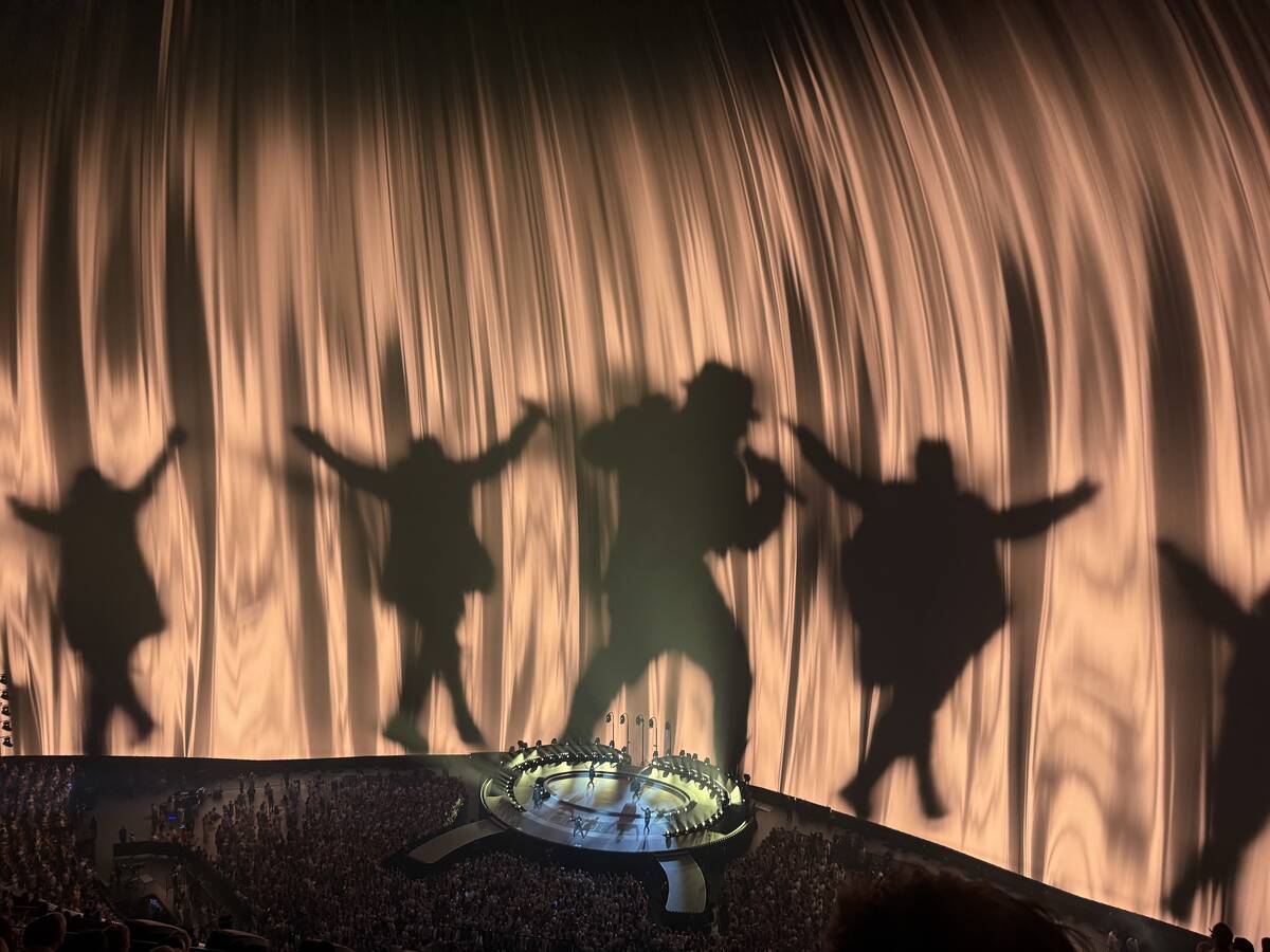 A scene from opening night of Backstreet Boys' "Into The Millennium" at Sphere on Friday, July ...