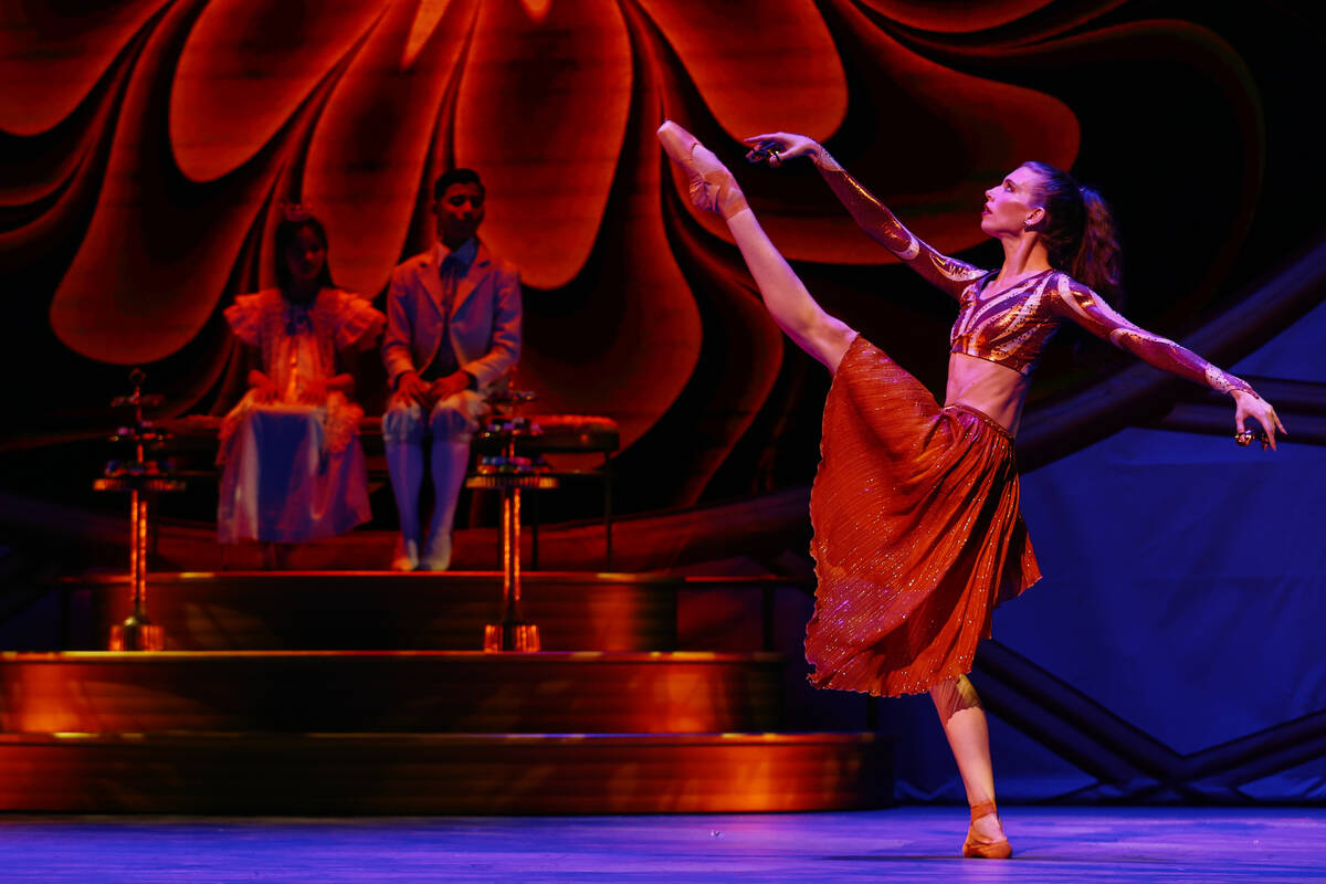 Mackenna Pieper dances as Coffee during the Nevada Ballet Theatre’s dress rehearsal for ...