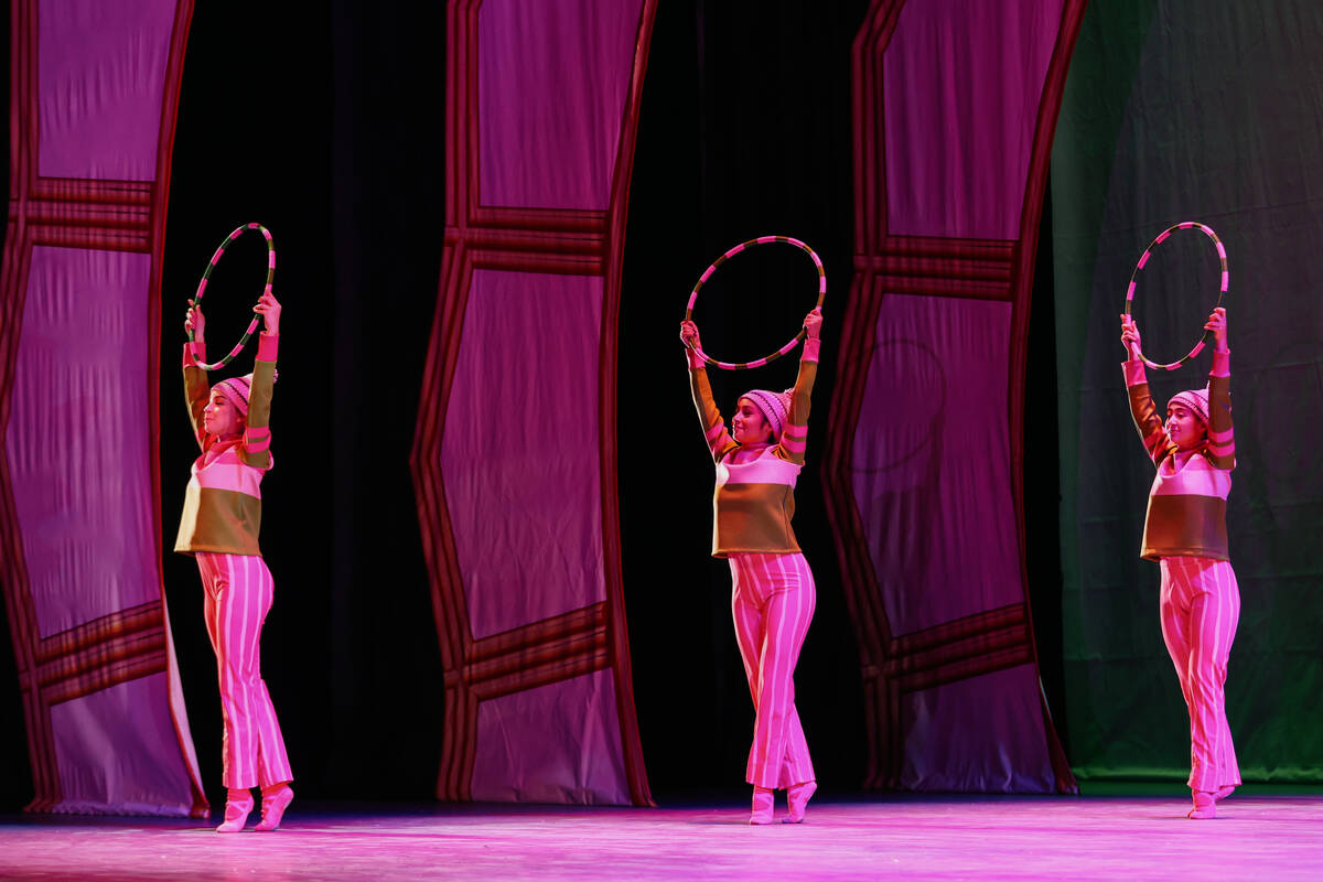 Candy Canes perform together during the Nevada Ballet Theatre’s dress rehearsal for  ...
