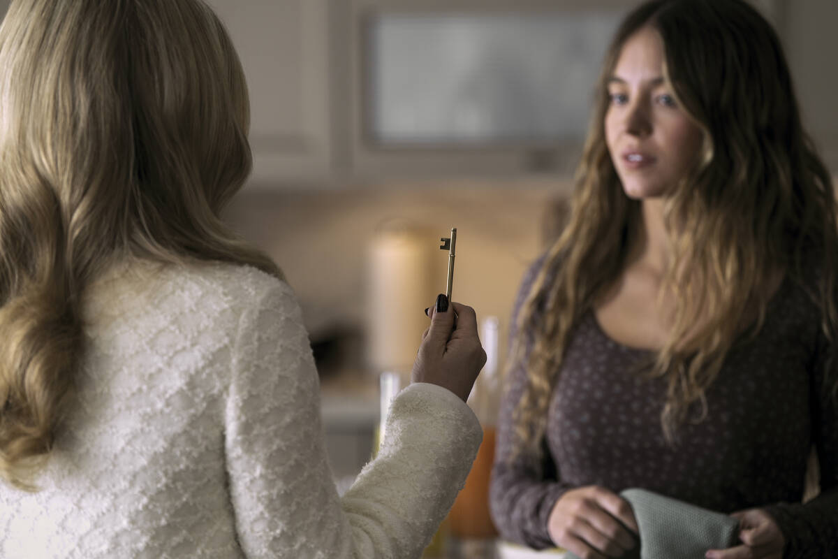 Amanda Seyfried as Nina and Sydney Sweeney as Millie in The Housemaid. Photo Credit: Daniel McF ...