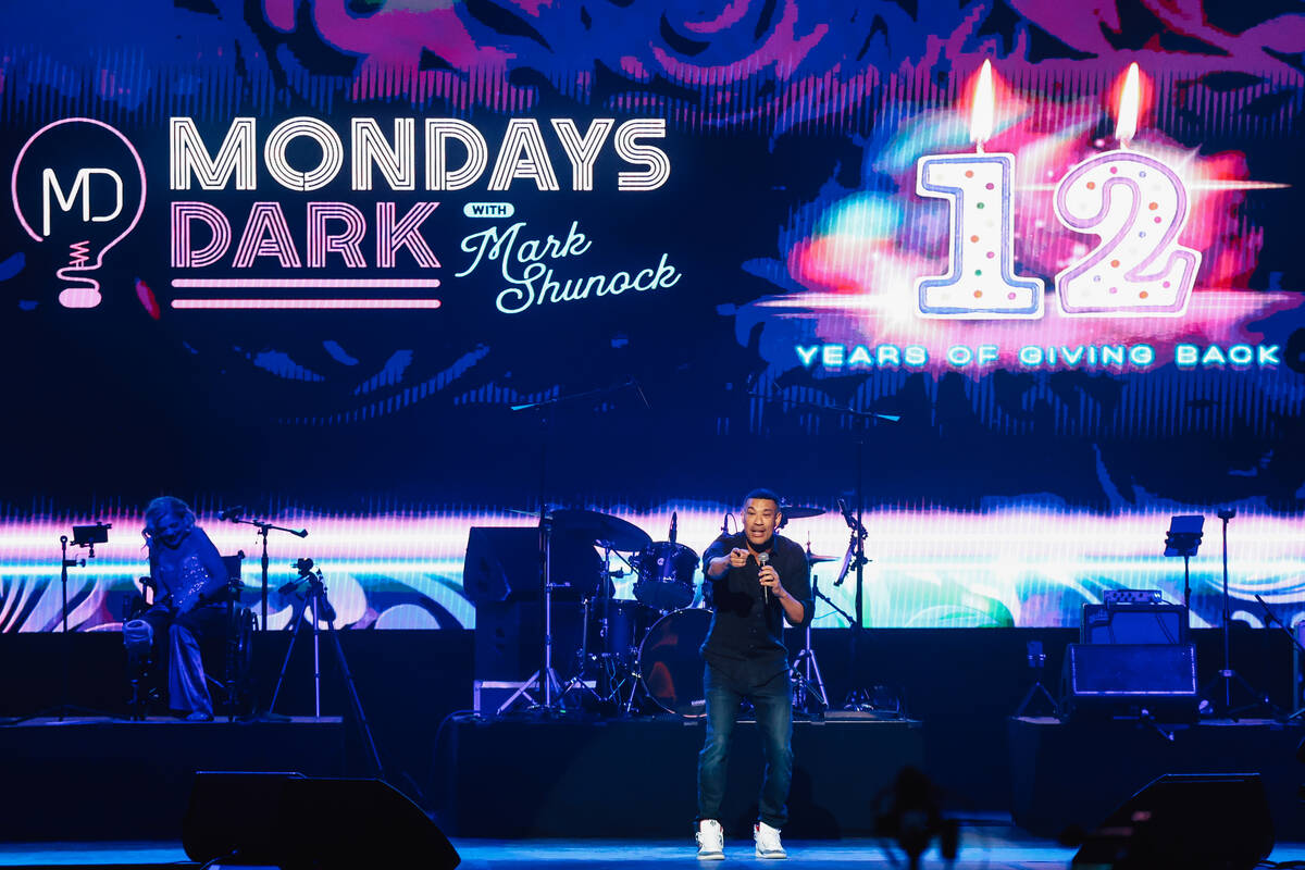 Michael Yo performs during the 12th anniversary of Mondays Dark at the Theater at Virgin Hotels ...