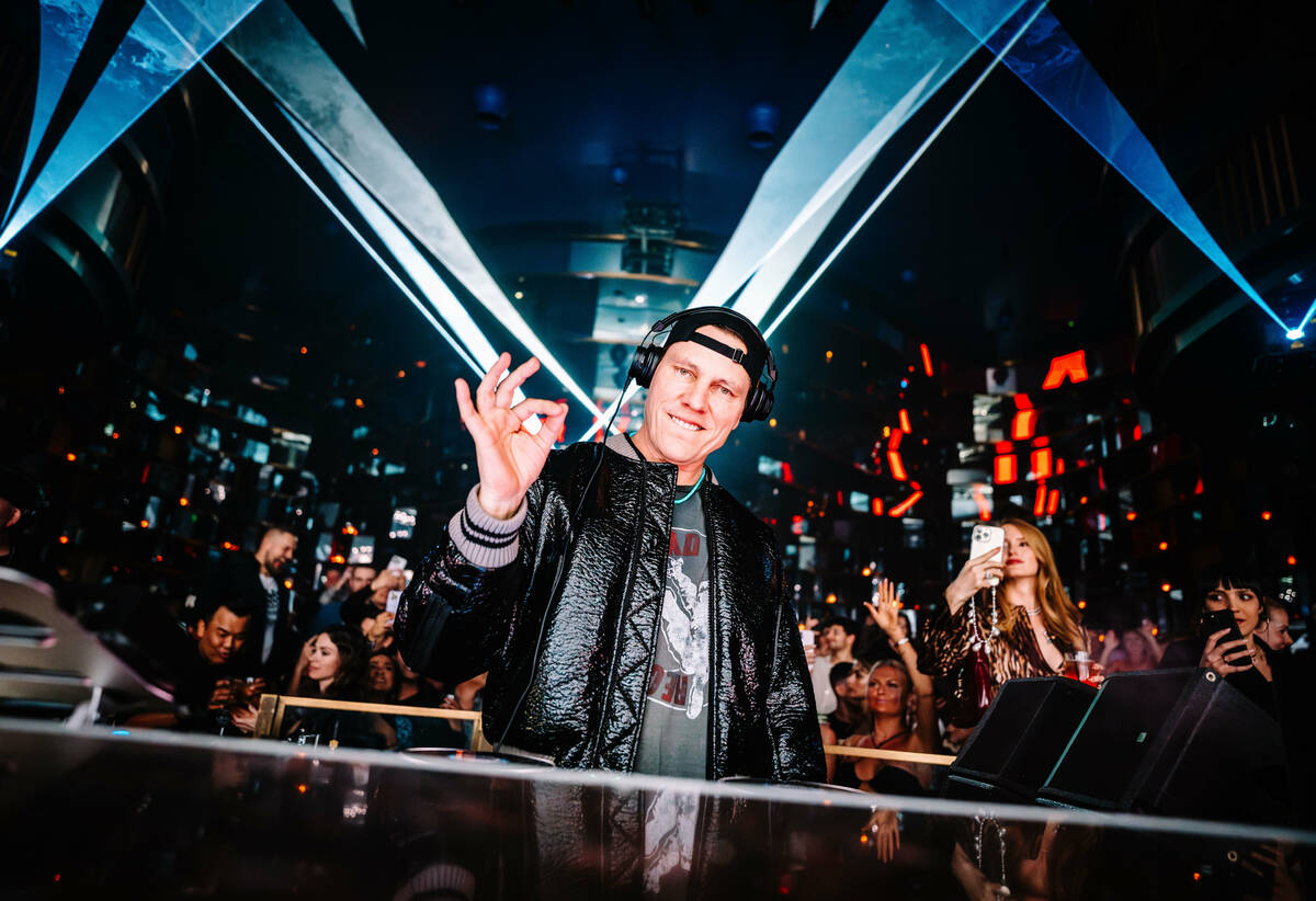 Tiësto performs inside Omnia. (Sammy Dean for Tao Group Hospitality)