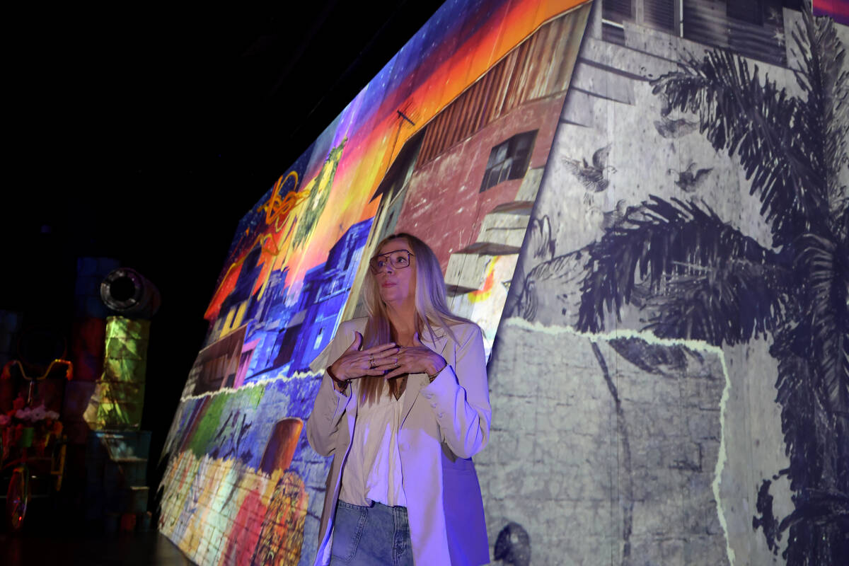 Amy Tinkham, co-director of Bob Marley Hope Road, talks to members of the media in the Trench T ...