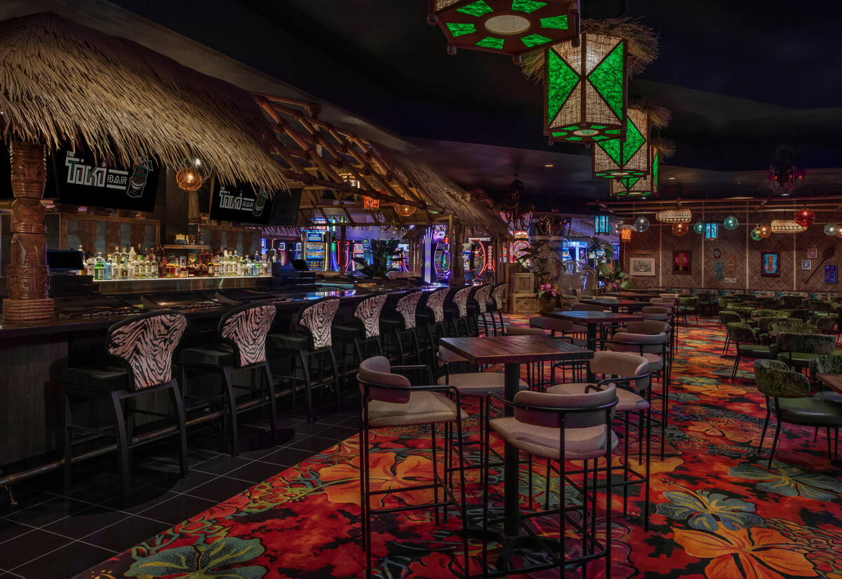 The interior of The Tiki Bar, opening in late December 2025 in Excalibur on the Las Vegas Strip ...