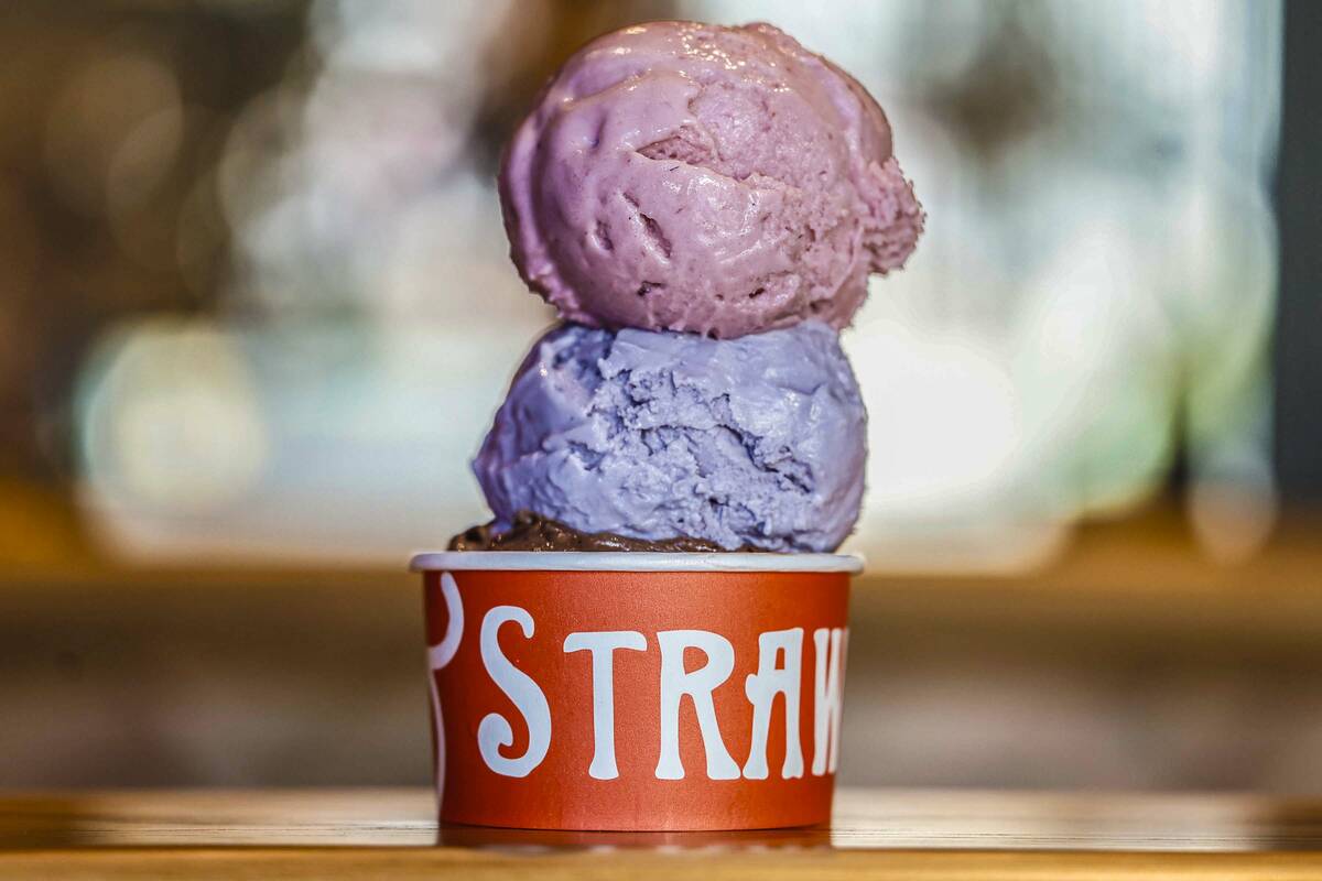Strawberry coconut water sherbet and honey lavender are photographed two days before the openin ...