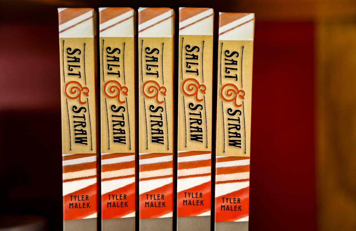 Design elements are displayed on shelves two days before the opening of Salt & Straw at Paris L ...