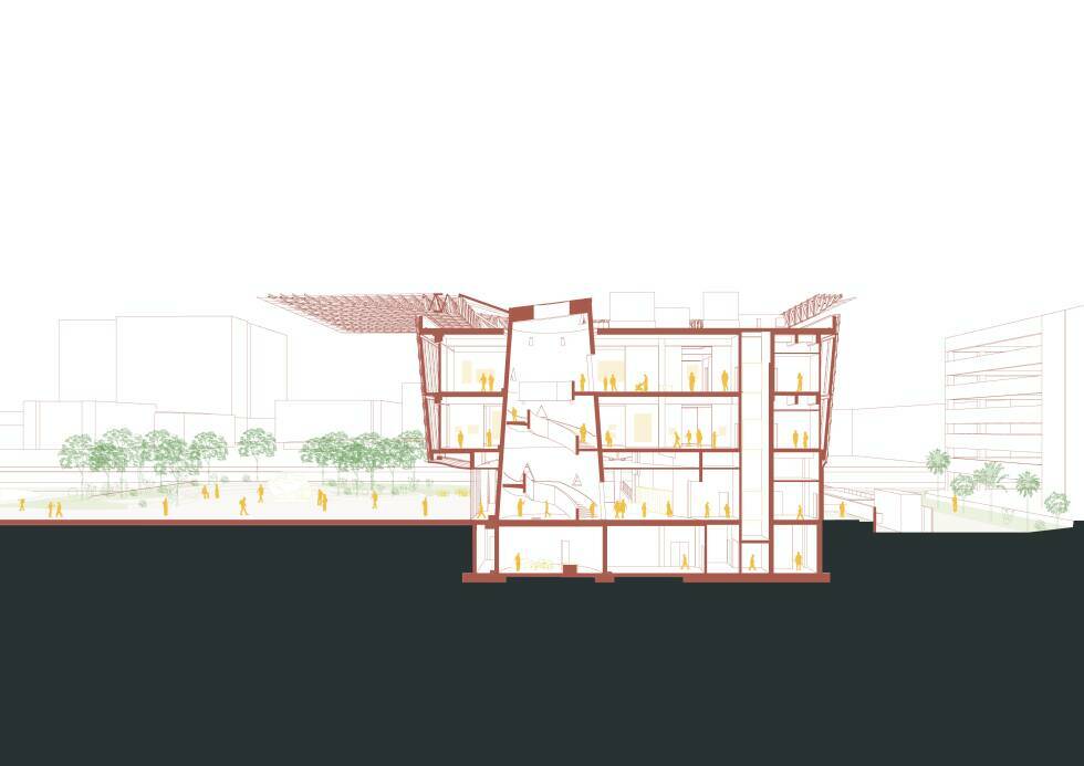 Section Perspective © Kéré Architecture