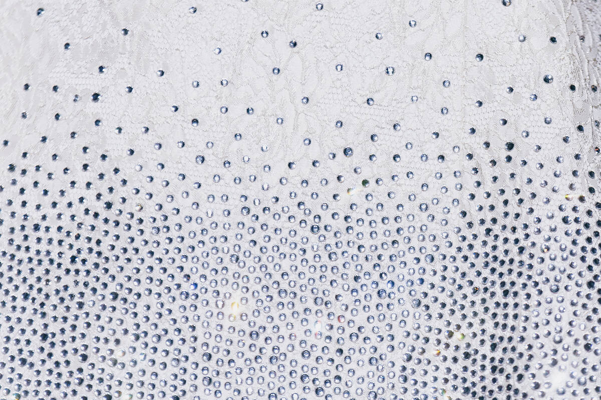 Details on Young Jeezy’s suit jacket as he performs at Planet Hollywood Friday, Dec. 19, ...