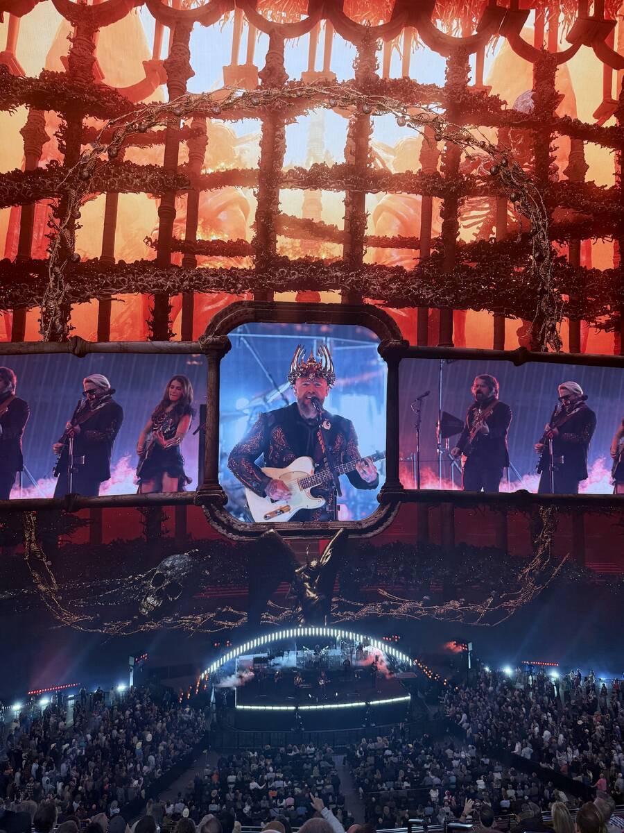 Zac Brown Band plays the first night of "Love & Fear" at Sphere on Friday, Dec. 5, 2025. (John ...