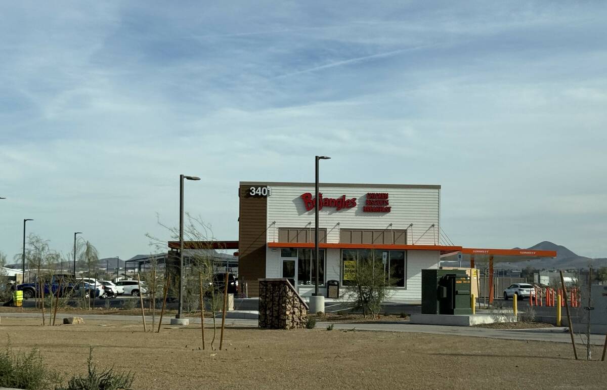 The exterior of the Bojangles that opened in December 2025 in Henderson. (Mick Akers/Las Vegas ...