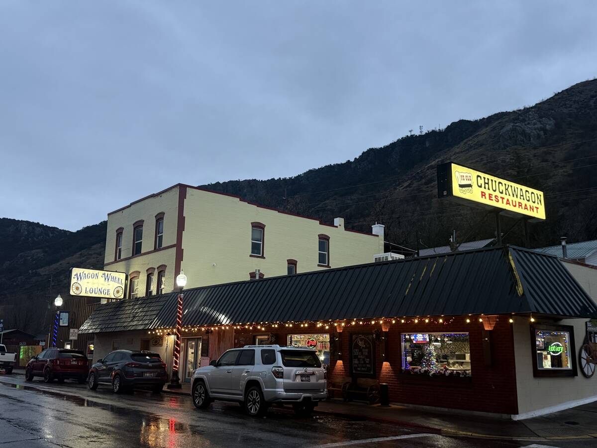 The Wagon Wheel Lounge and Chuckwagon Restaurant in Lava Hot Springs, Idaho is shown on Monday, ...