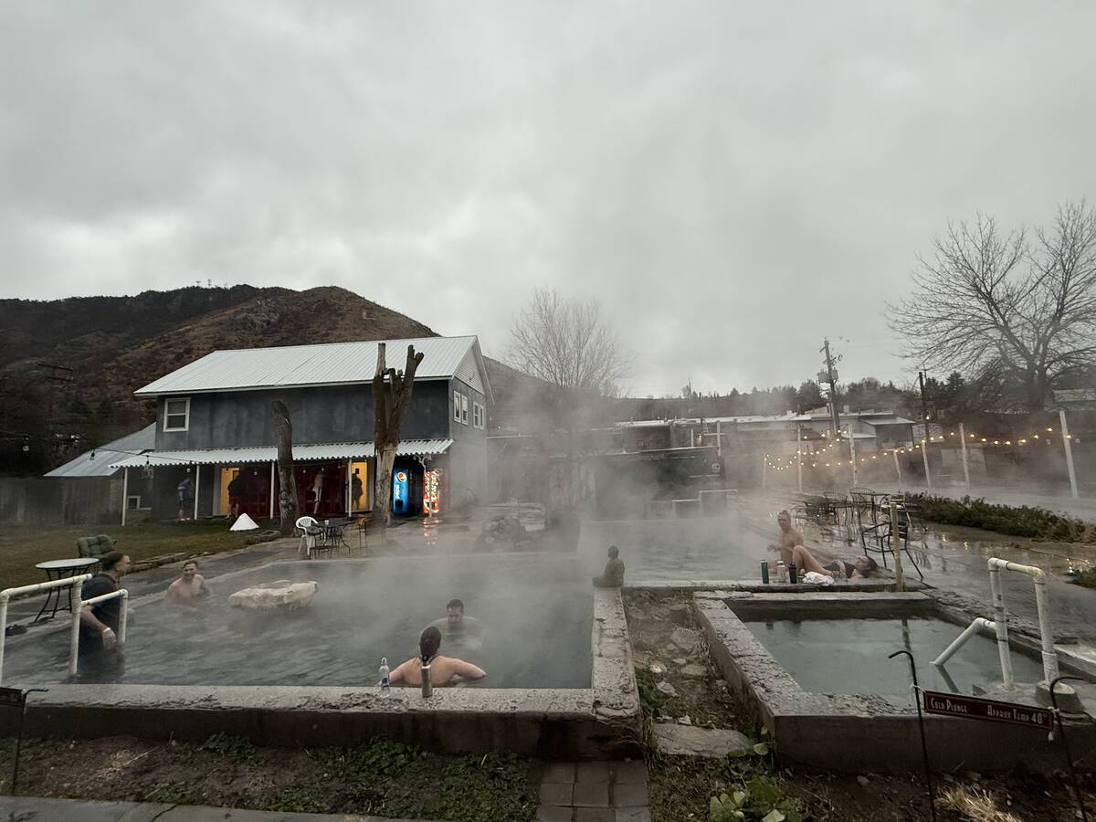 The Lava Hot Springs Inn is shown on Monday, Dec. 22, 2025. (John Katsilometes/Las Vegas Review ...