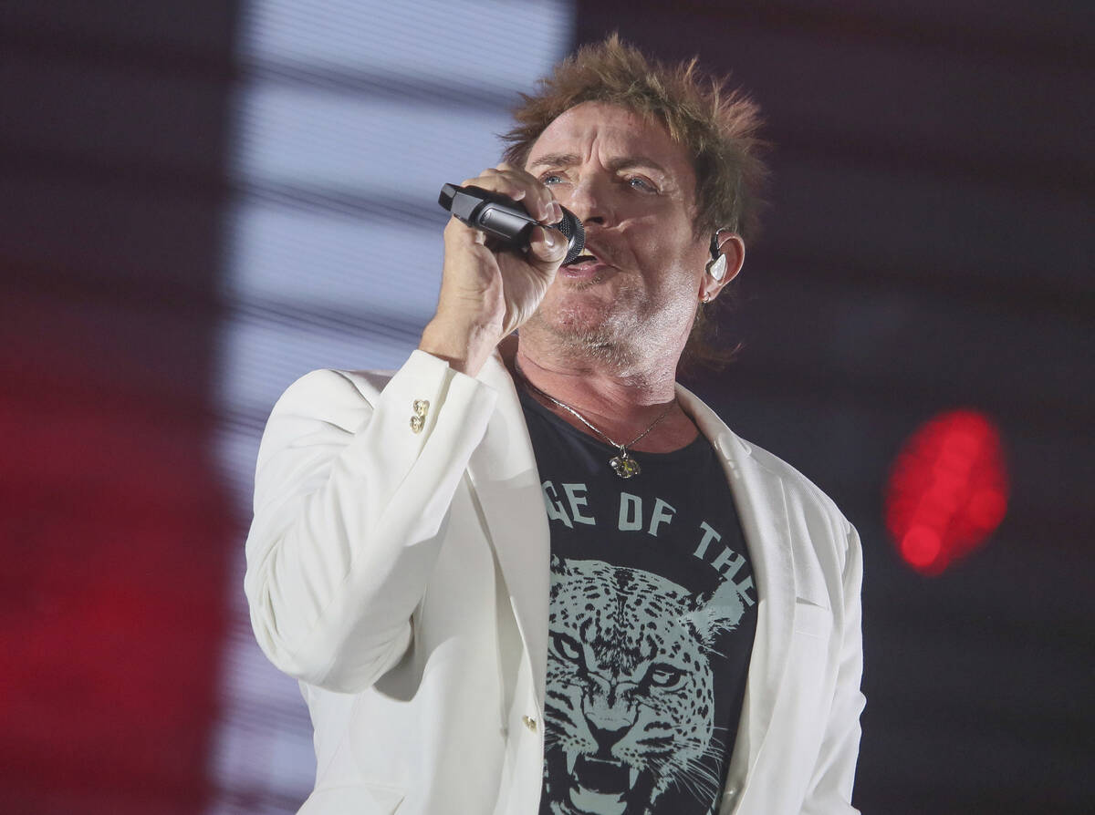Duran Duran's Simon Le Bon performs on day three of the Austin City Limits Music Festival& ...