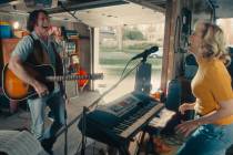This image released by Focus Features shows Hugh Jackman and Kate Hudson, right, in a scene fro ...