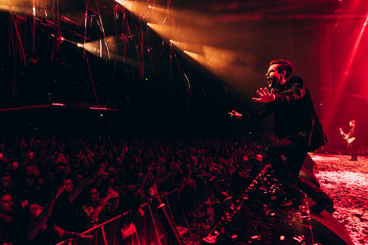 Killers front man Brandon Flowers performs at the Chelsea at The Cosmopolitan of Las Vegas on S ...