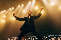 Killers front man Brandon Flowers performs at The Chelsea at The Cosmopolitan of Las Vegas on S ...