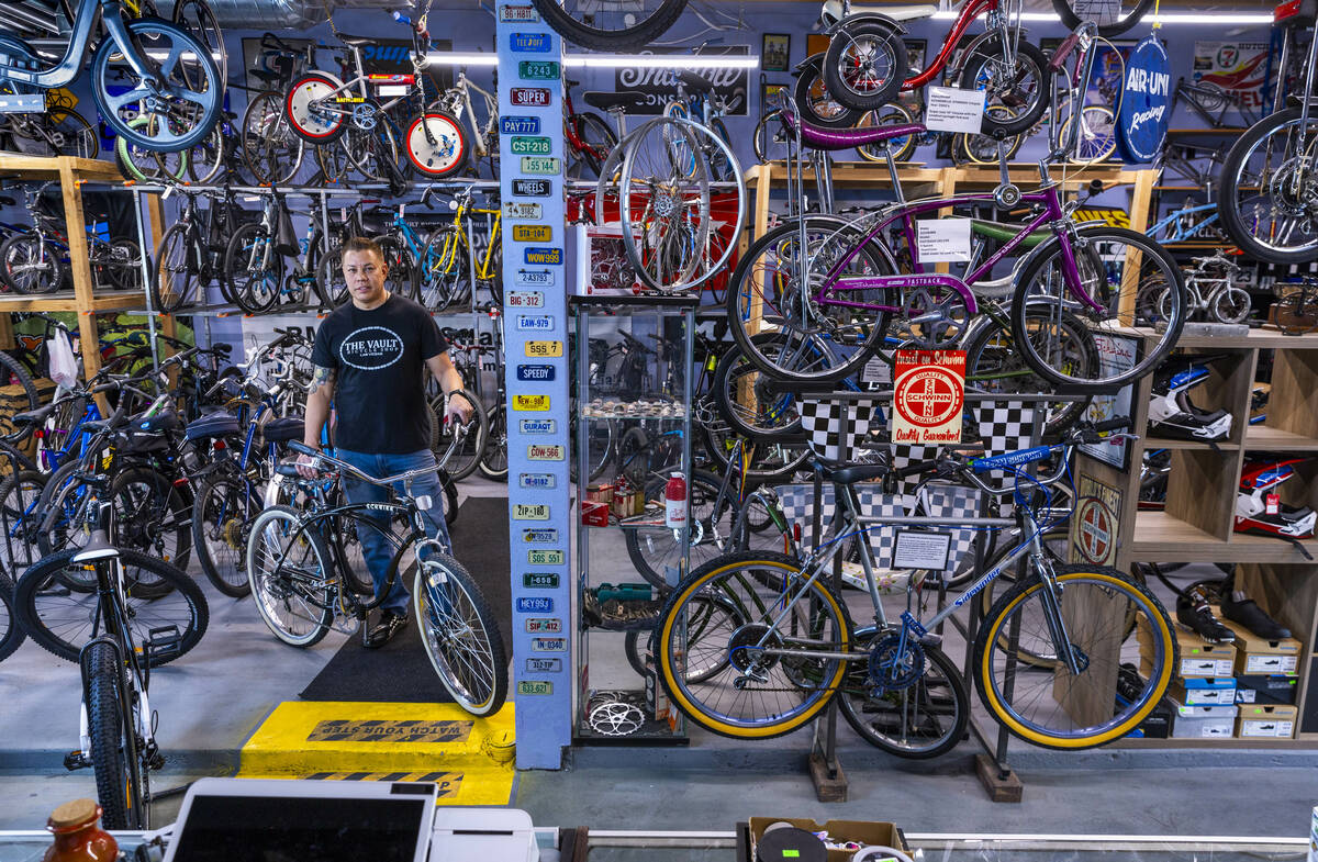 Owner Mike Skoy of the Vault Bicycle Shop in his retail shop also features a “Walk down ...