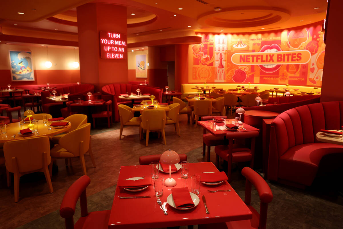 Netflix Bites at MGM Grand in Las Vegas is shown Monday, Feb. 10, 2025. The restaurant, which d ...