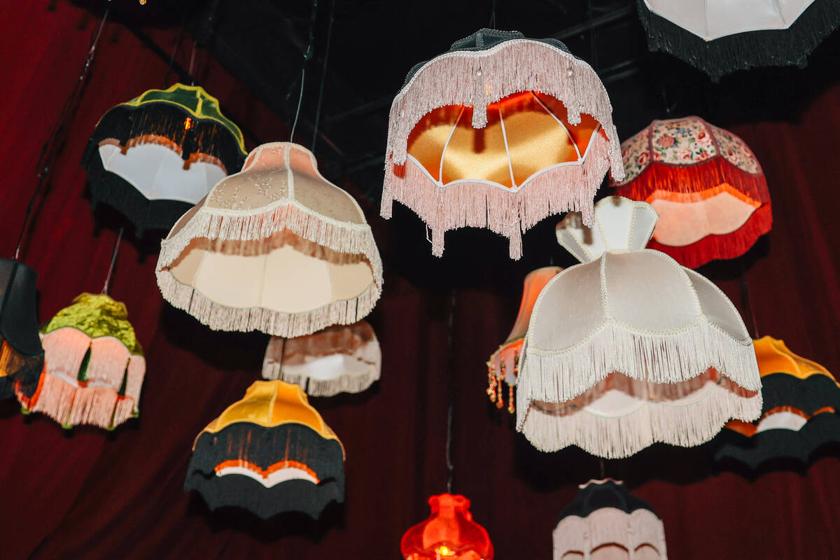 Lighting is seen at Oddyssey Noir at Area15 Saturday, Dec. 13, 2025, in Las Vegas. (Madeline Ca ...