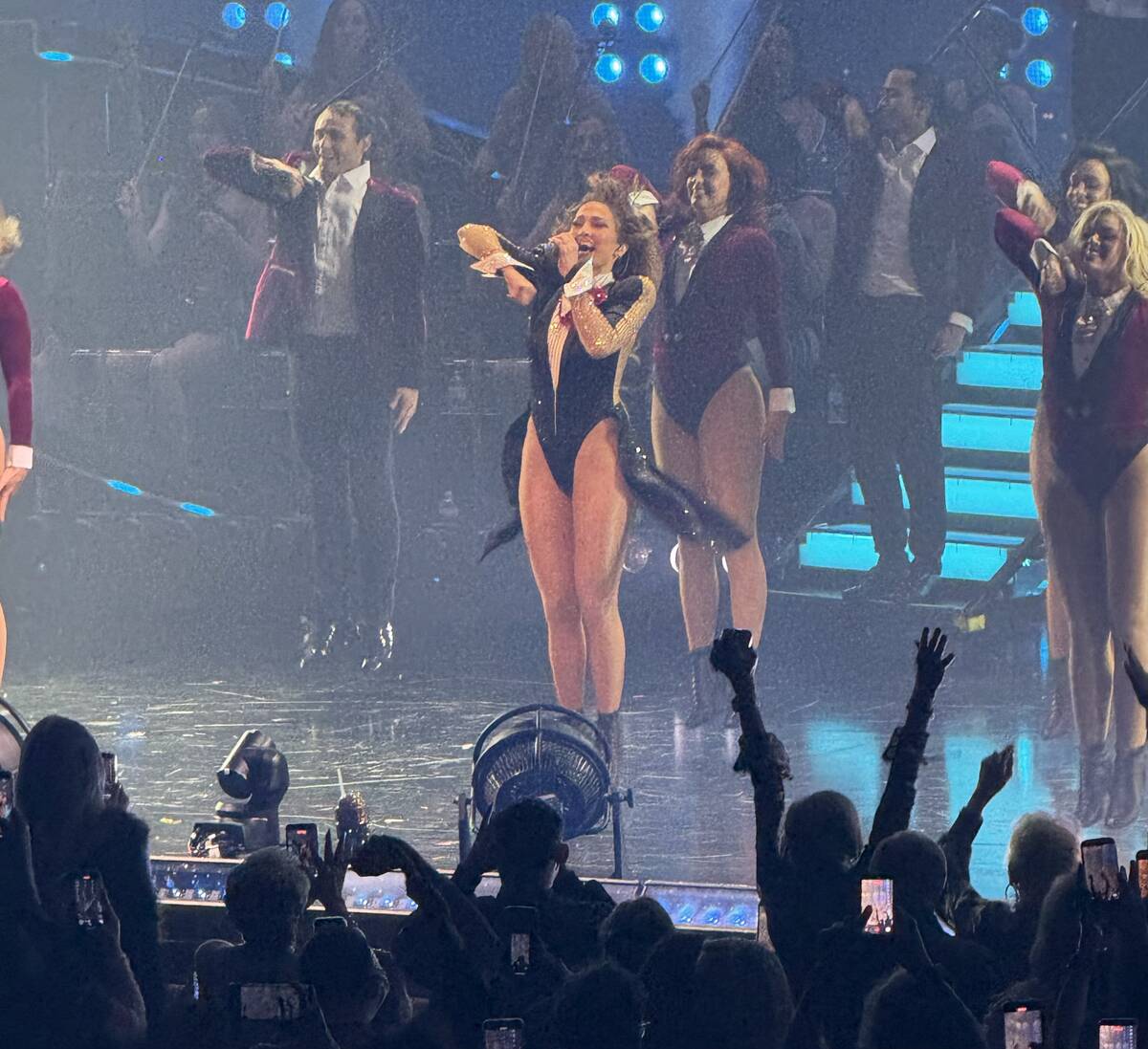 Jennifer Lopez is shown on opening night of “Up All Night: Live In Vegas” at the Colosseum ...