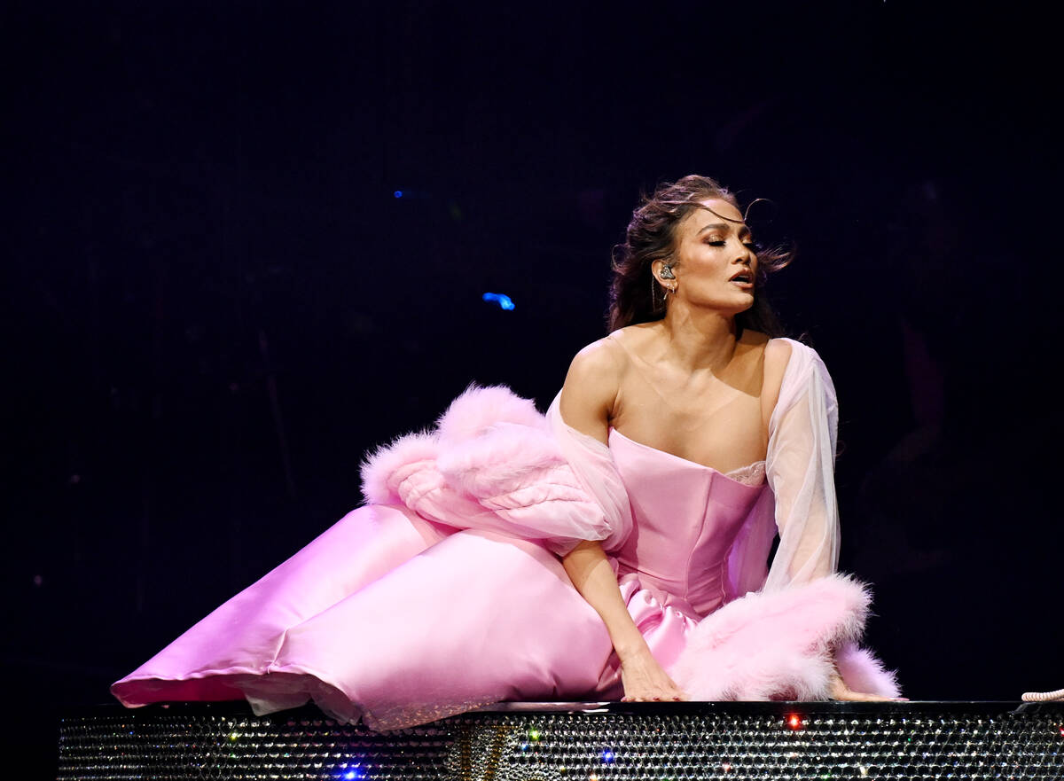 Jennifer Lopez is shown on opening night of “Up All Night: Live In Vegas” at the Colosseum ...