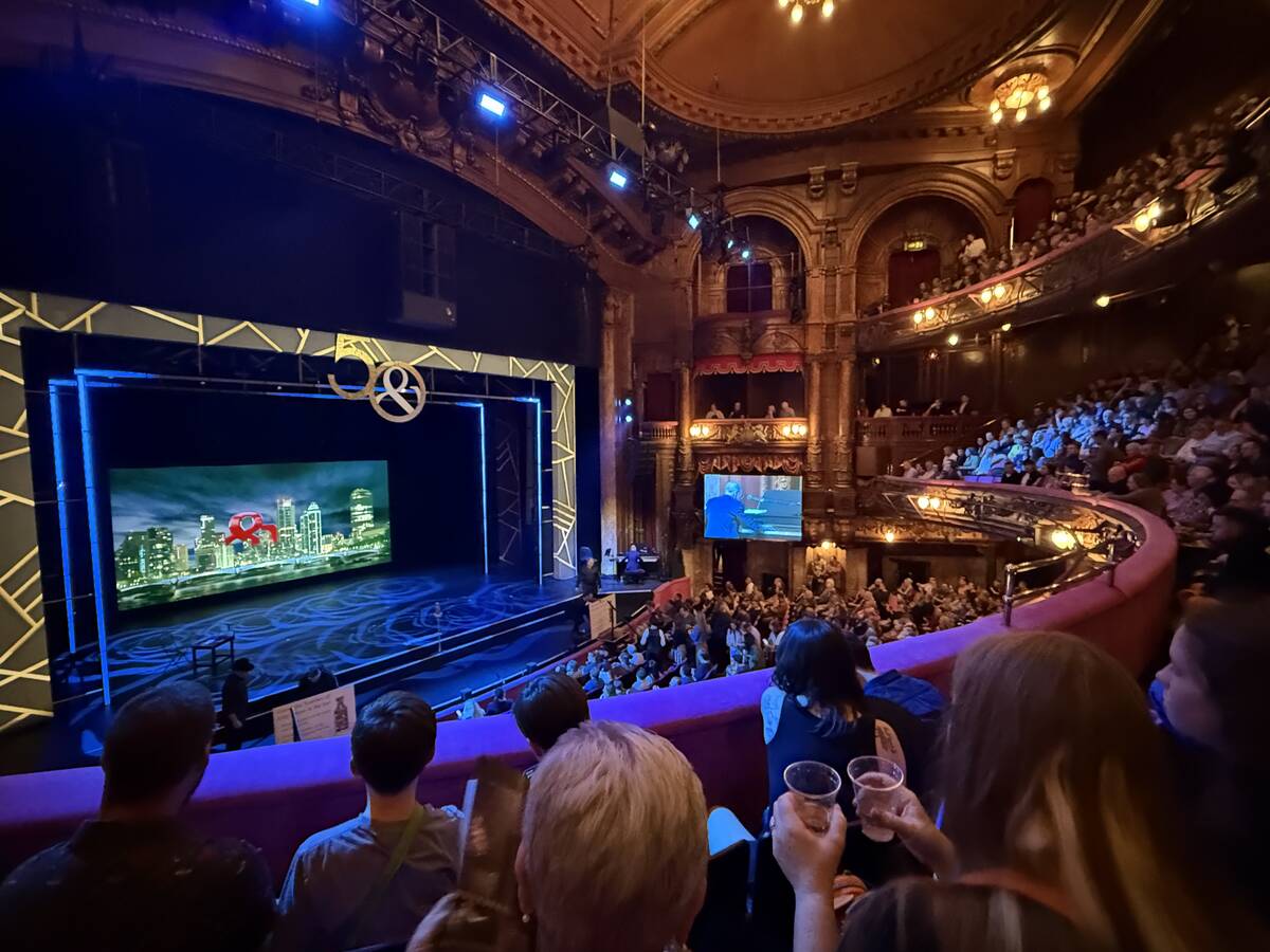The London Palladium is shown during Penn & Teller's premiere at the legendary venue on Saturda ...