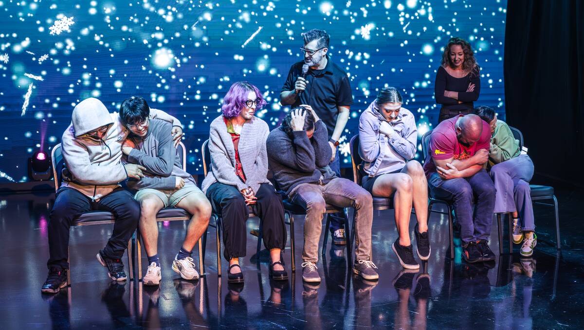 A scene from Marc Savard's new show at Flyover on the Strip. Burton reopened his production in ...