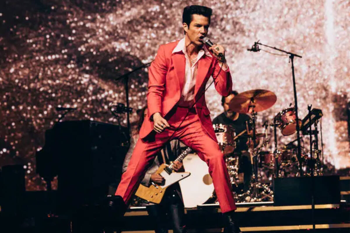 The Killers at House of Blues Las Vegas for a private event on Tuesday, Jan. 30, 2026. (Chris P ...