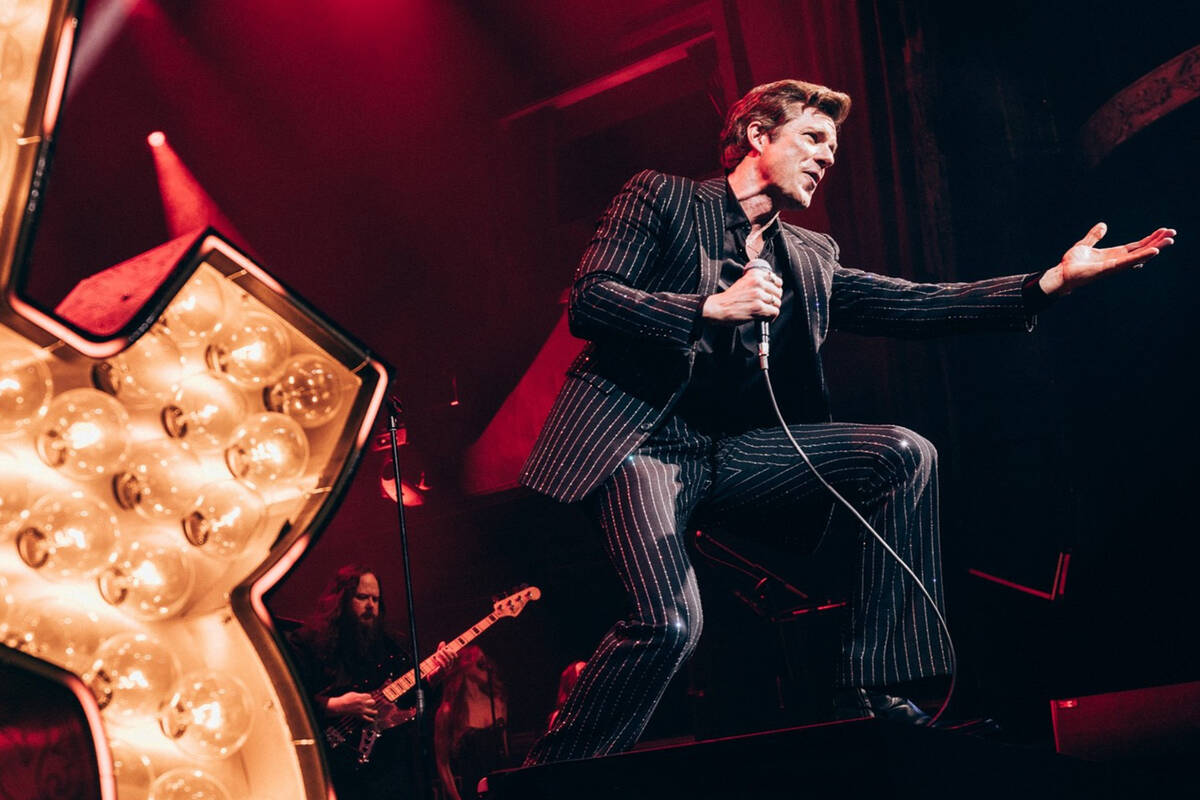 The Killers at House of Blues Las Vegas for a private event on Tuesday, Jan. 30, 2026. (Chris P ...