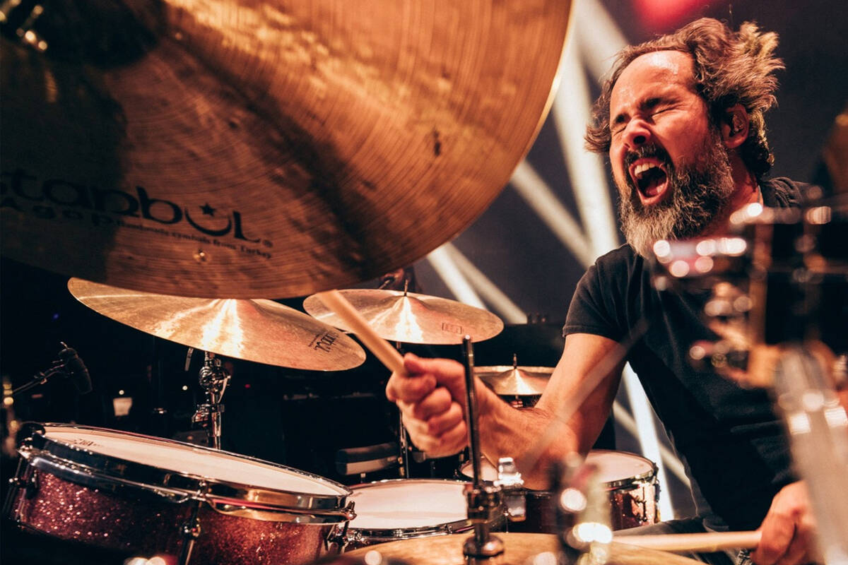 The Killers at House of Blues Las Vegas for a private event on Tuesday, Jan. 30, 2026. (Chris P ...