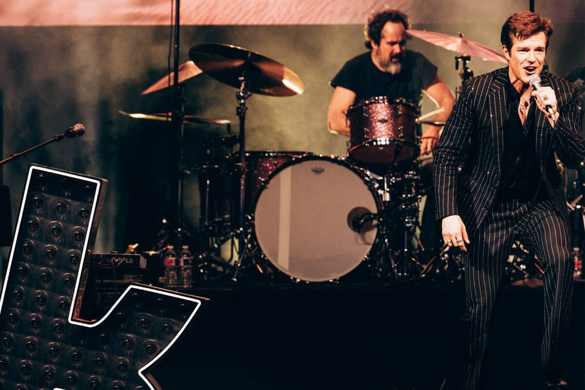 The Killers at House of Blues Las Vegas for a private event on Tuesday, Jan. 30, 2026. (Chris P ...