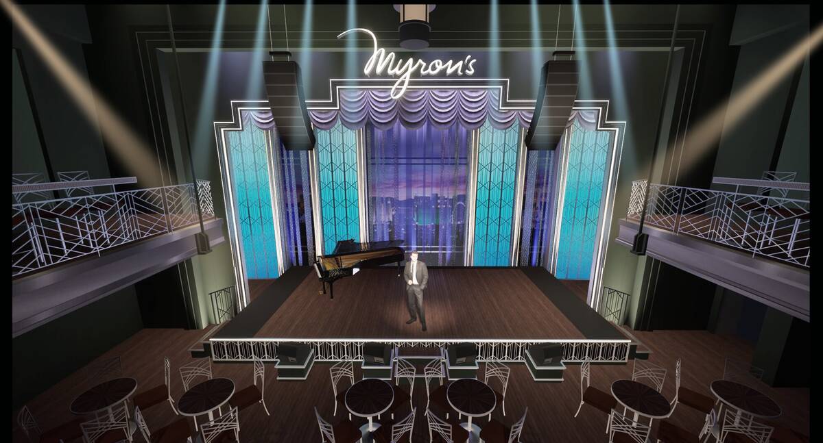 A rendering of the new Myron's at The Smith Center, which is being premiered on Friday night wi ...