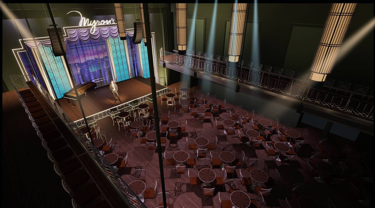 A rendering of the new Myron's at The Smith Center, which is being premiered on Friday night wi ...