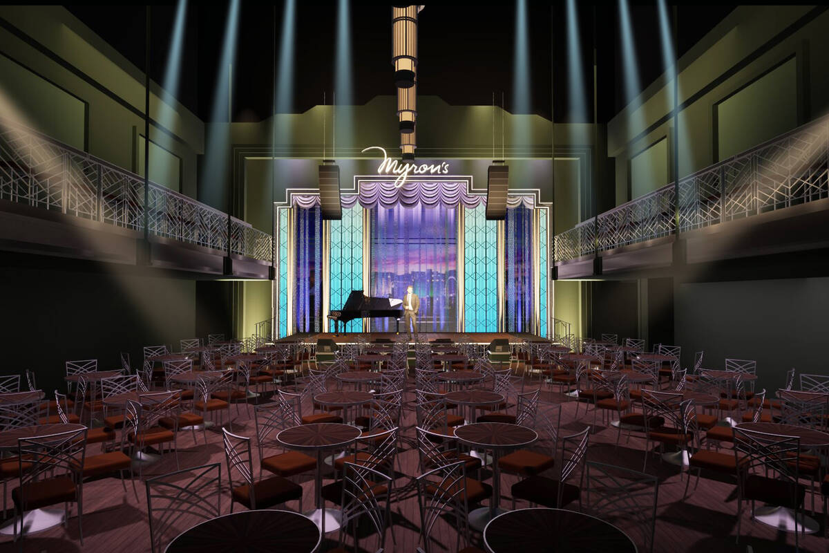 A rendering of the new Myron's at The Smith Center, which is being premiered on Friday nig ...