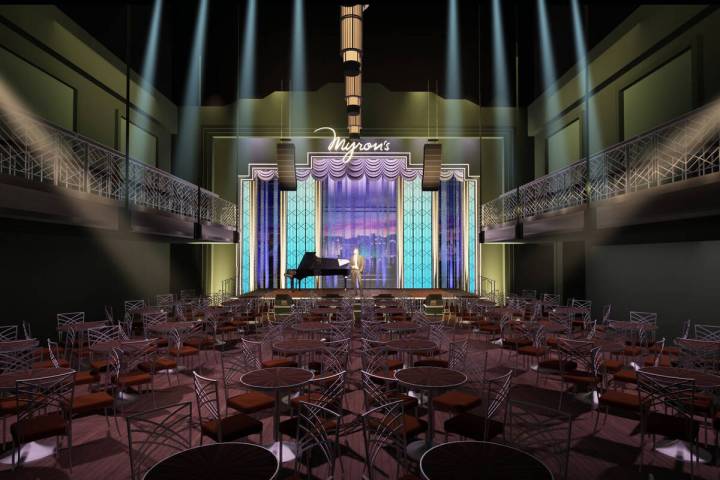 A rendering of the new Myron's at The Smith Center, which is being premiered on Friday nig ...
