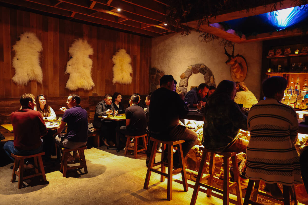 Viking Mike’s Alpine Yurt Bar Saturday, Jan. 3, 2026, in Las Vegas. (Madeline Carter/Las ...