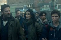 Gerard Butler as John Garrity, Morena Baccarin as Allison Garrity, Amber Rose Revah as Dr. ...