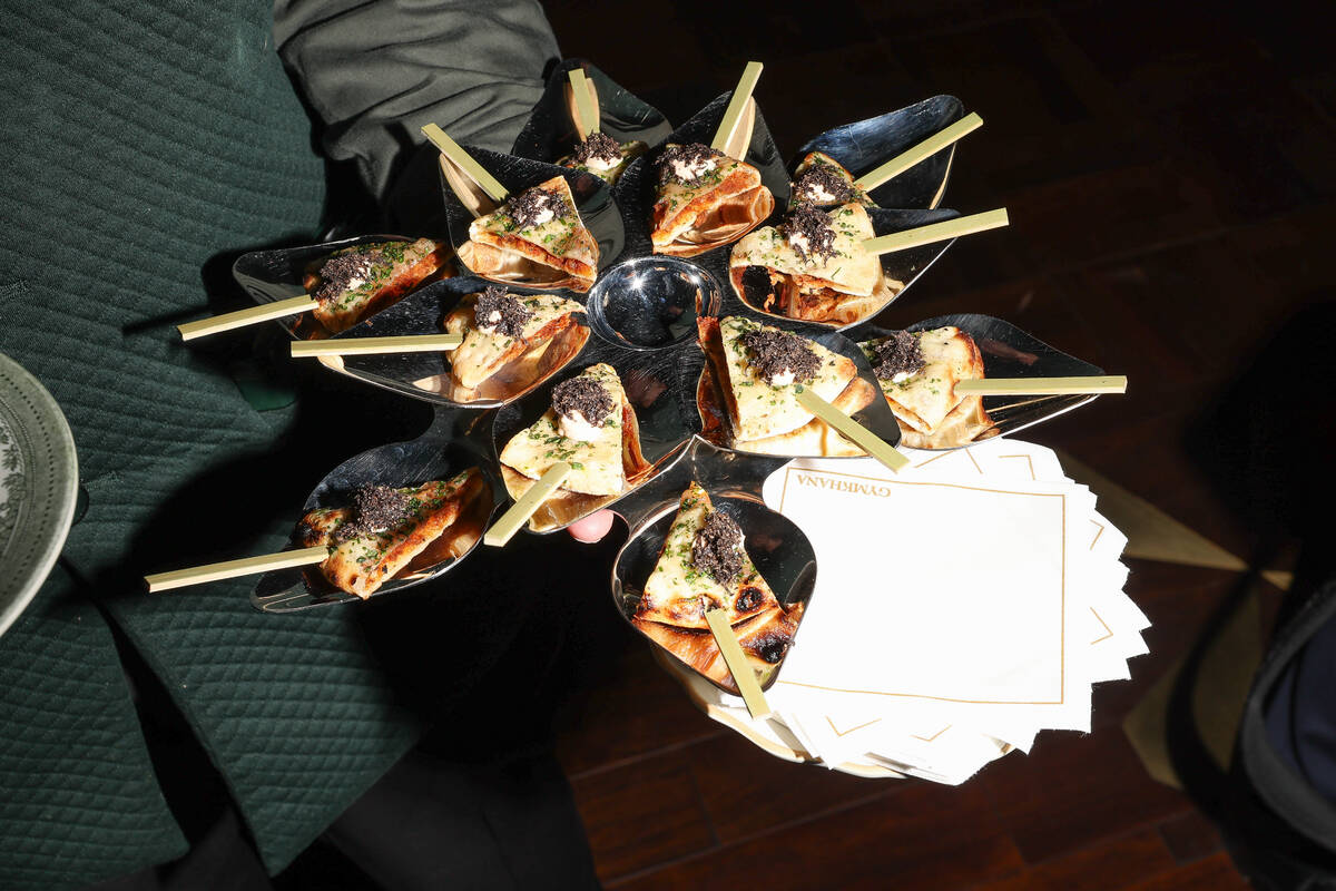 Mini wagyu keema naan is shown at Gymkhana in the Aria Friday, Jan. 16, 2026, in Las Vegas. (Je ...