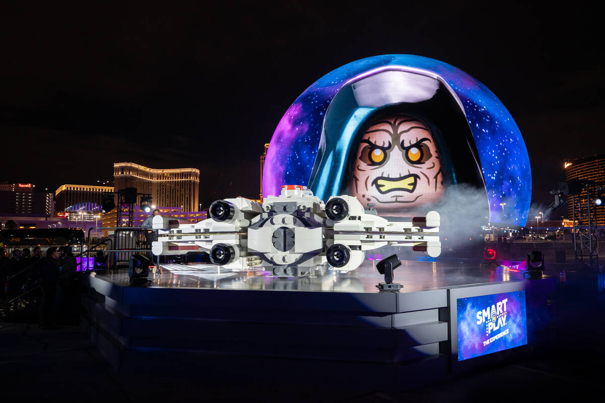 Sphere's display of the Lego Smart Play interactive game is shown on Wednesday, Jan. 8, 2026. ( ...