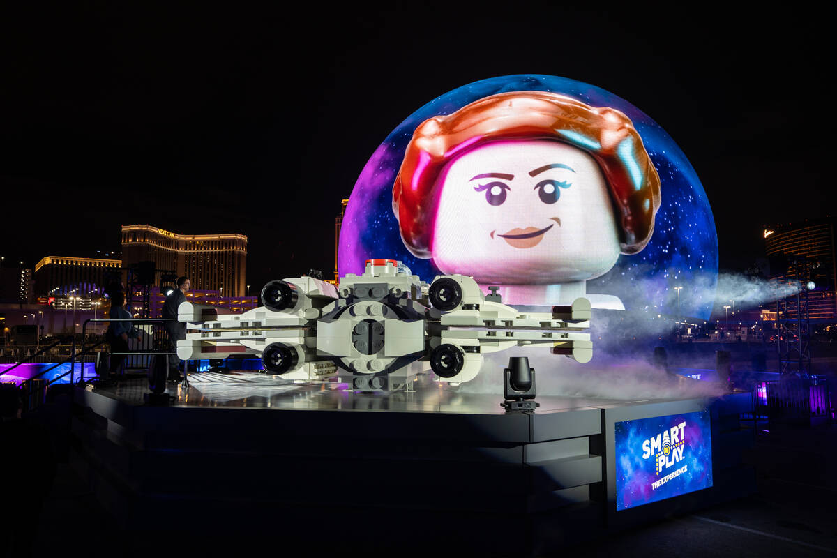 Sphere's display of the Lego Smart Play interactive game is shown on Wednesday, Jan. 8, 2026. ( ...