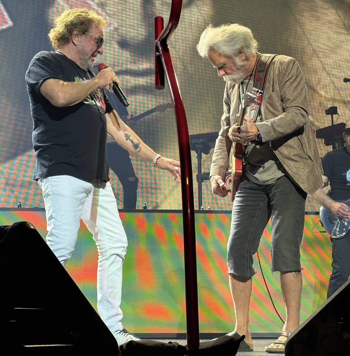 Sammy Hagar and Bob Weir jam to "Bad Motor Scooter" at Dolby Live in Las Vegas on Wednesday, Ma ...