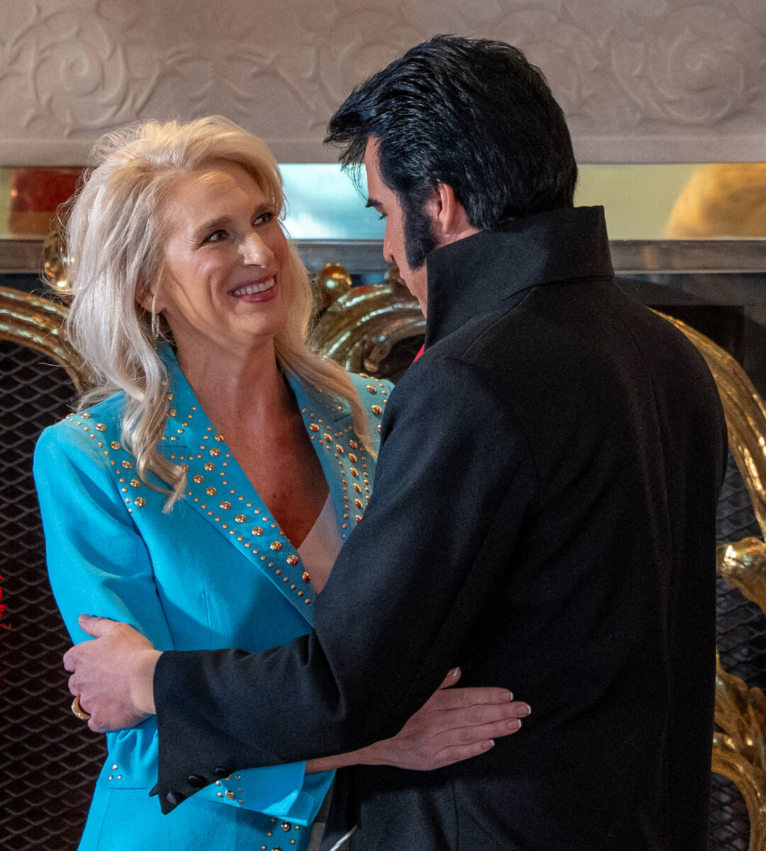 Travis Powell, starring as Elvis in “1969 Live Concert: The King Returns” is welcomed to de ...