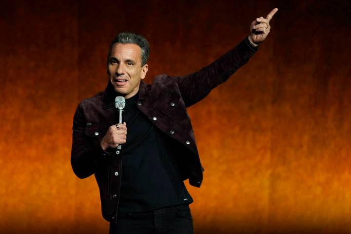 Sebastian Maniscalco, a cast member and co-writer of the film "About My Father," spea ...